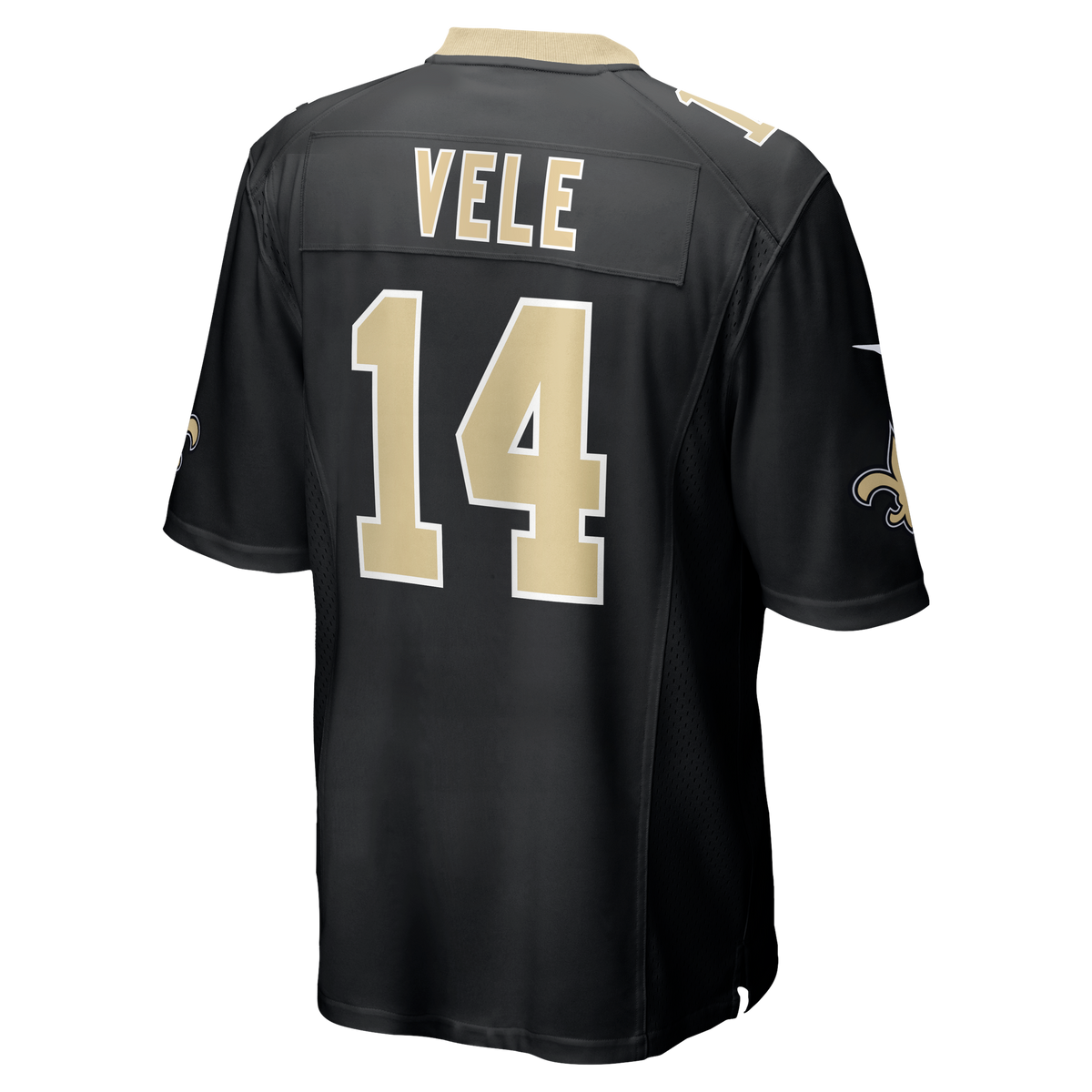 New Orleans Saints Devaughn Vele Nike Black Team Game Jersey