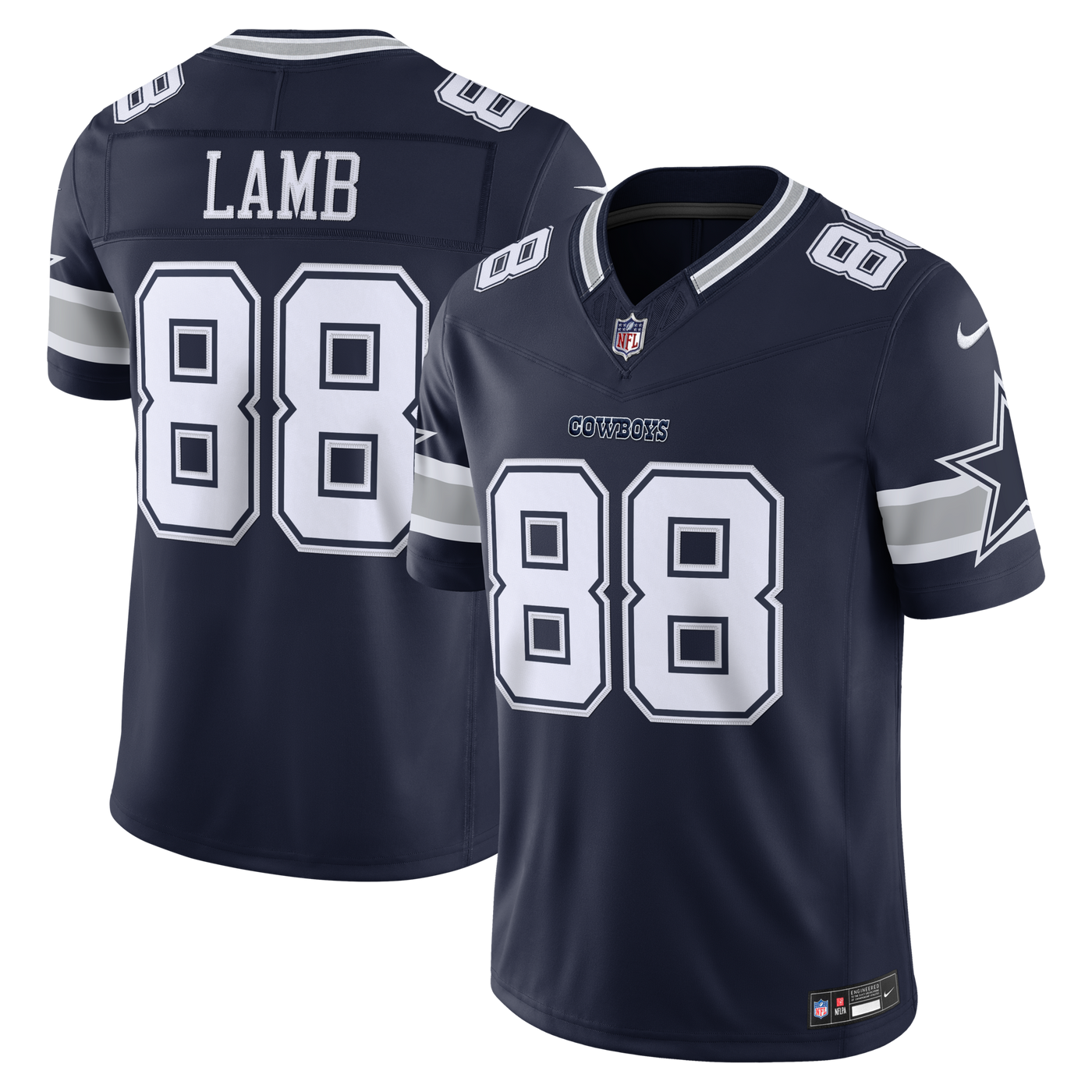 Dallas Cowboys CeeDee Lamb Nike Navy Team Vapor F.U.S.E. Stitched Limited Jersey