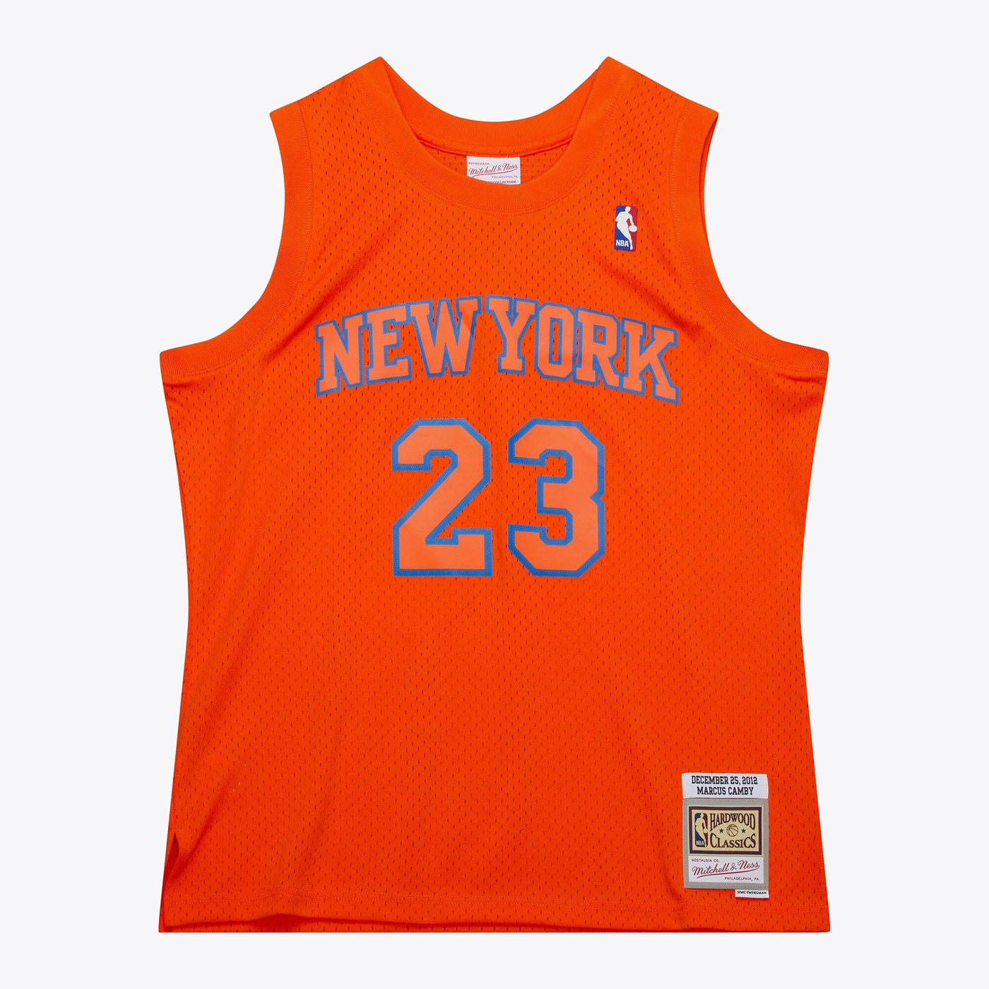 New York Knicks Mitchell & Ness Marcus Camby 2012 Day Authentic Jersey - Orange