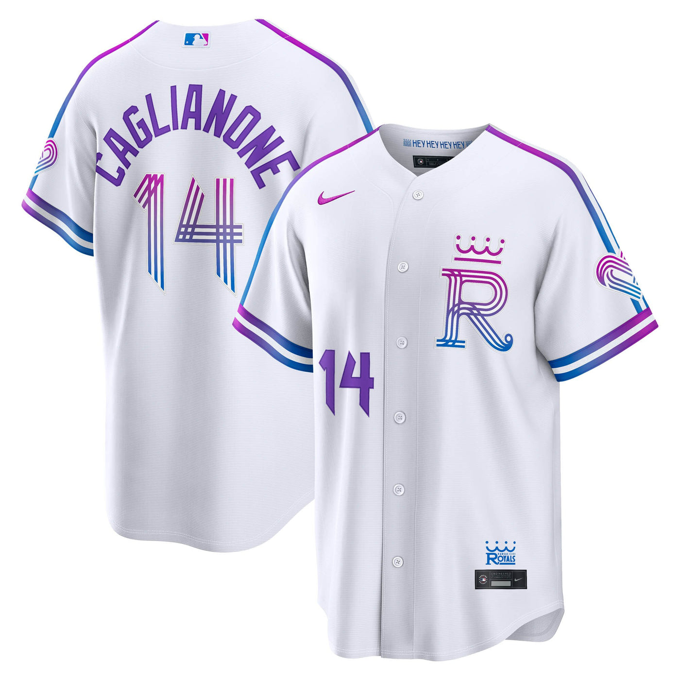 Kansas City Royals Jac Caglianone Nike White 2026 City Connect Stadium Jersey