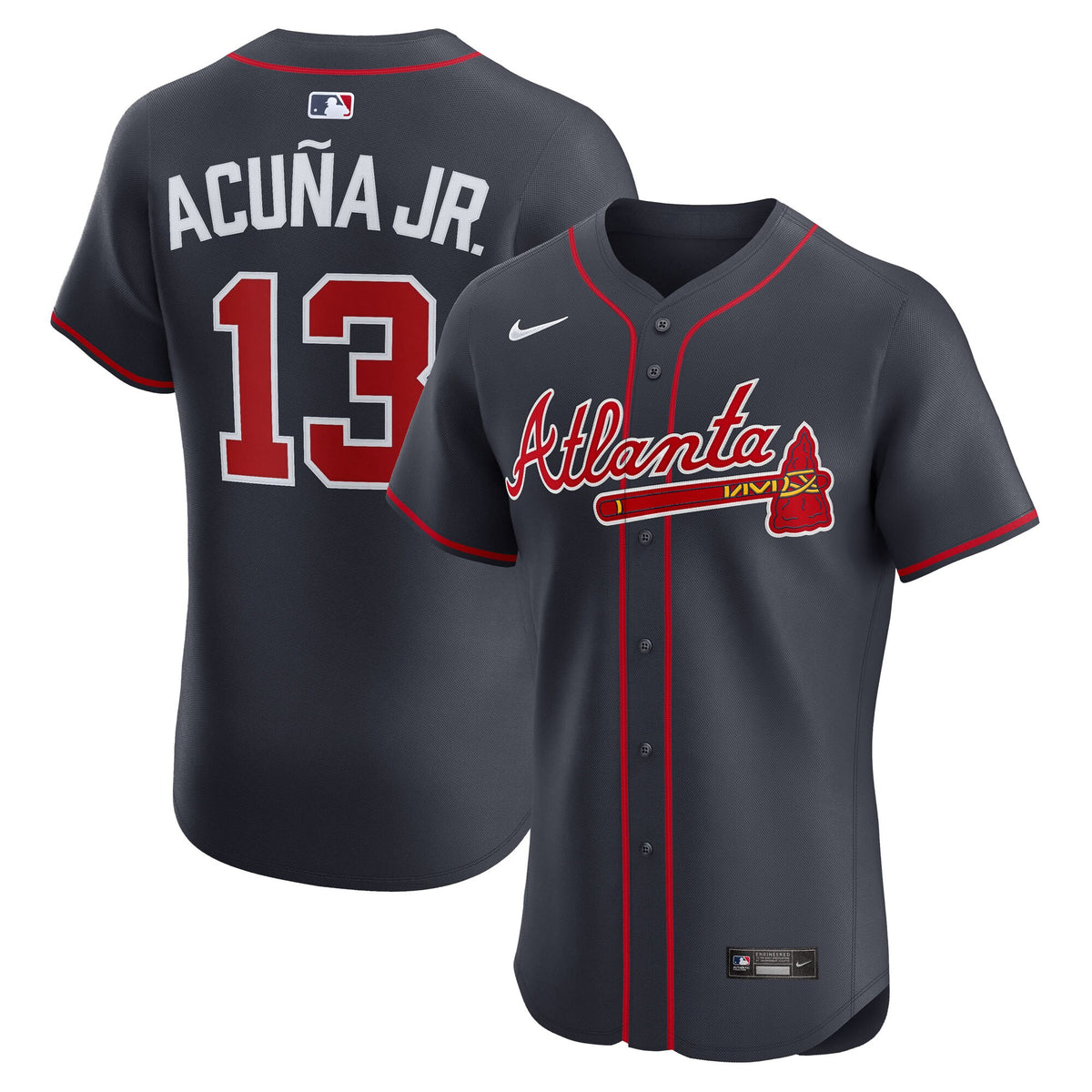 Atlanta Braves Ronald Acuña Jr. Navy Alternate Elite Jersey