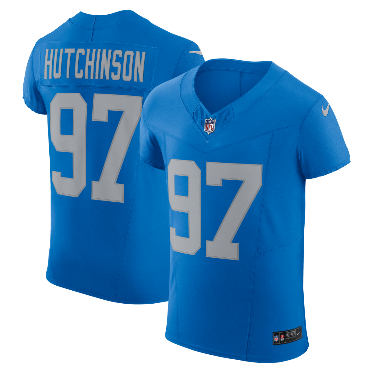 Detroit Lions Aidan Hutchinson Blue Alternate Vapor F.U.S.E. Elite Jersey