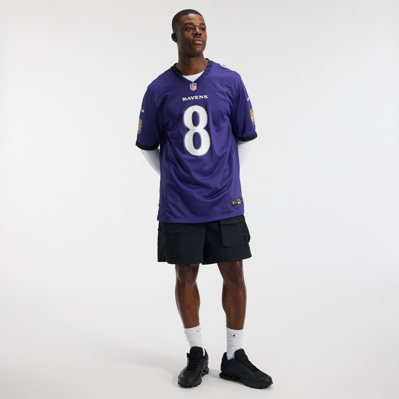 Baltimore Ravens Lamar Jackson Nike Purple Team Game Jersey