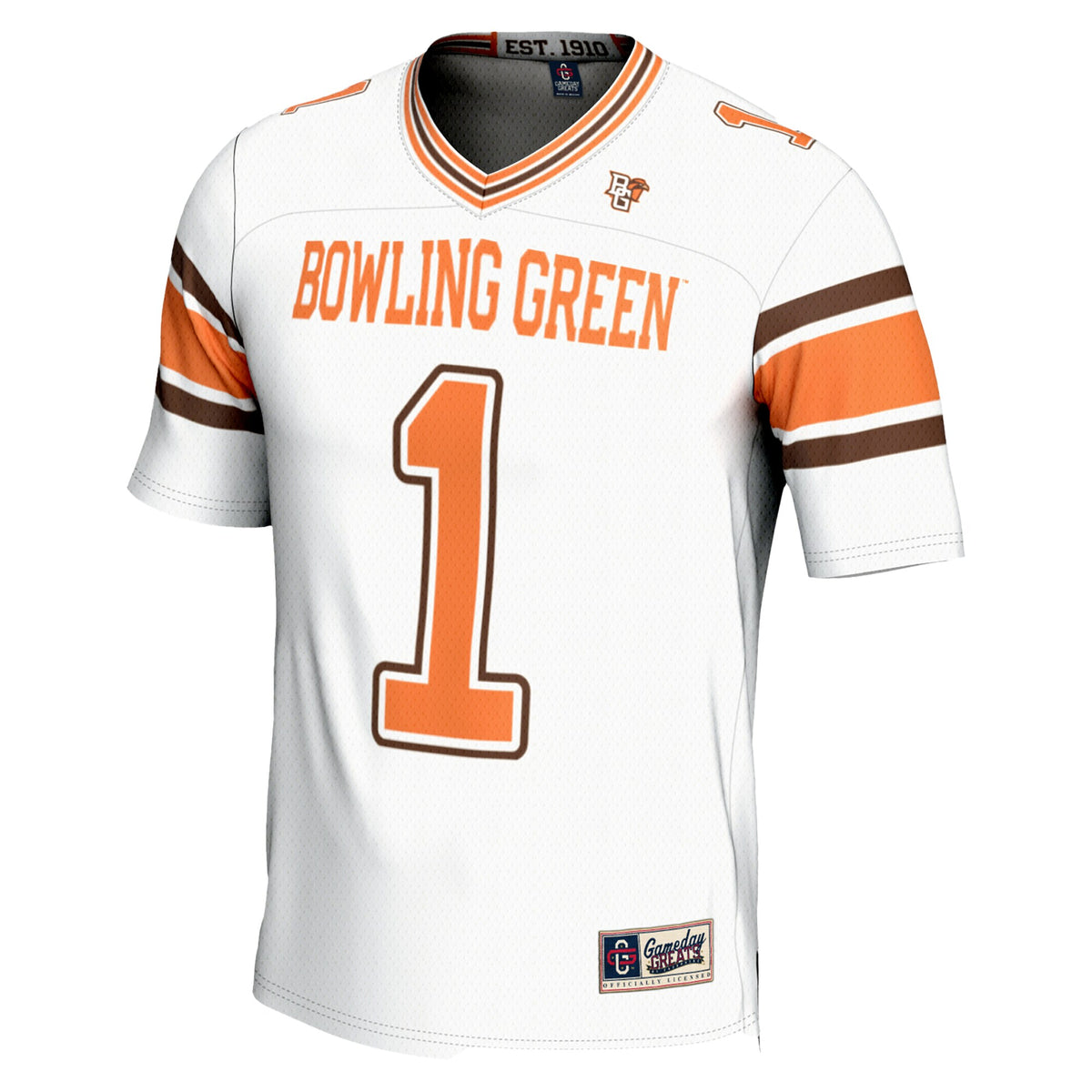 #1 Bowling Green St. Falcons GameDay Greats Endzone Football Jersey - White