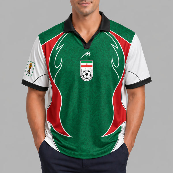 Iran World Cup 2026 Collar Soccer Jersey PVT01