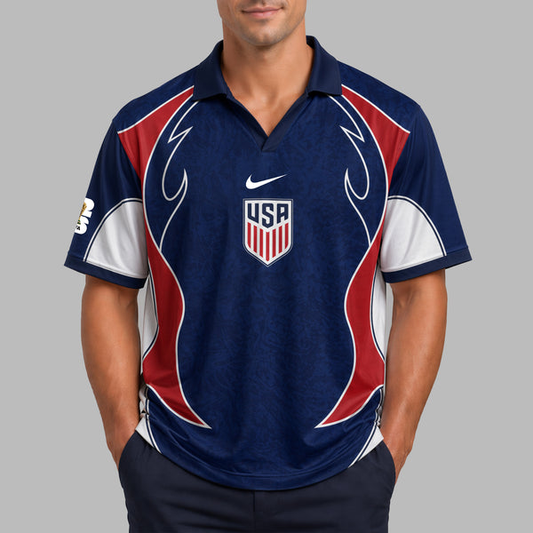 United States World Cup 2026 Collar Soccer Jersey PVT01