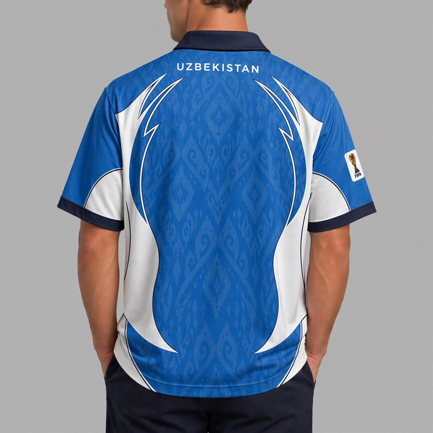 Uzbekistan World Cup 2026 Collar Soccer Jersey PVT01