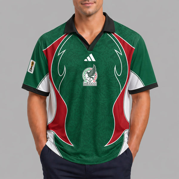 Mexico World Cup 2026 Collar Soccer Jersey PVT01