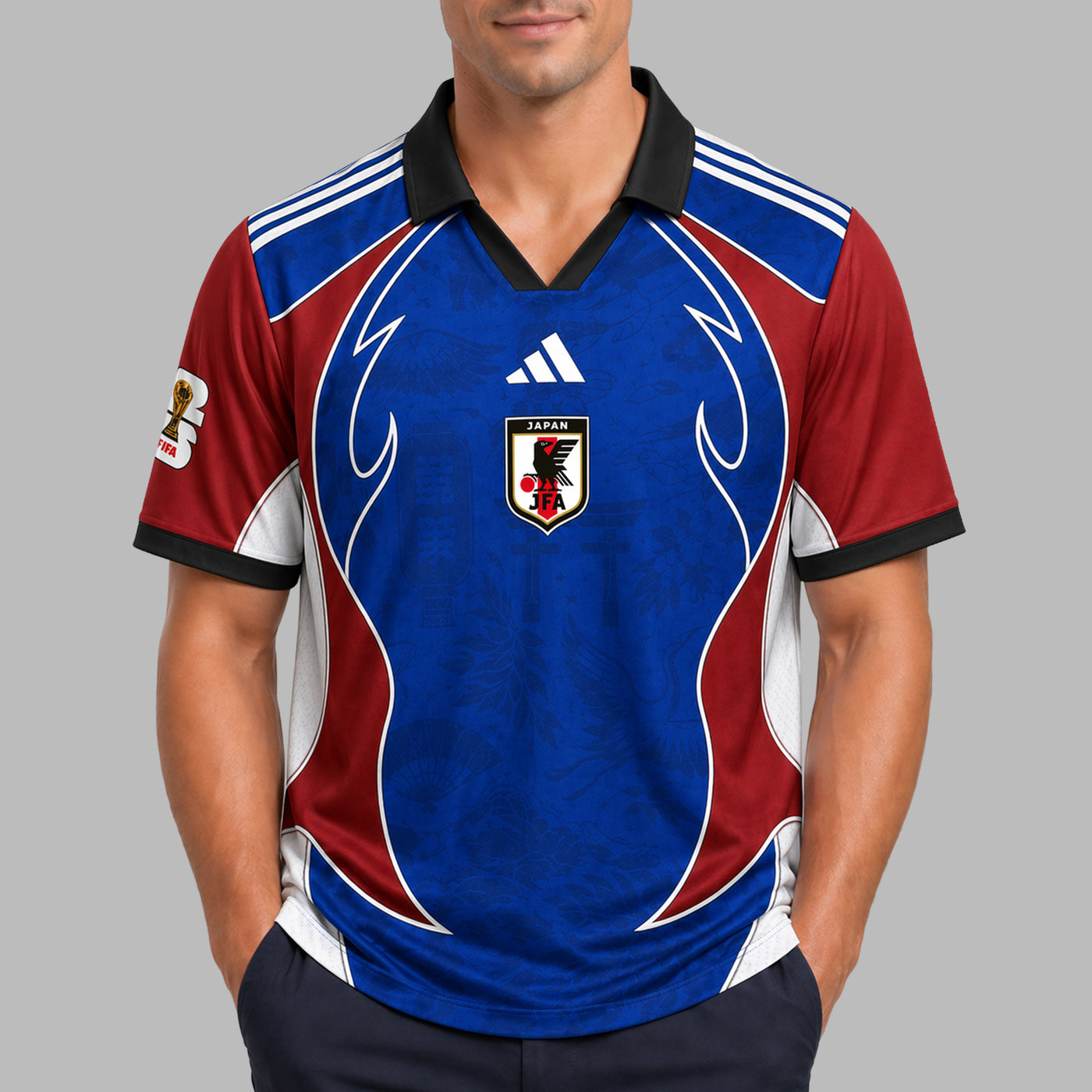 Japan World Cup 2026 Collar Soccer Jersey PVT01