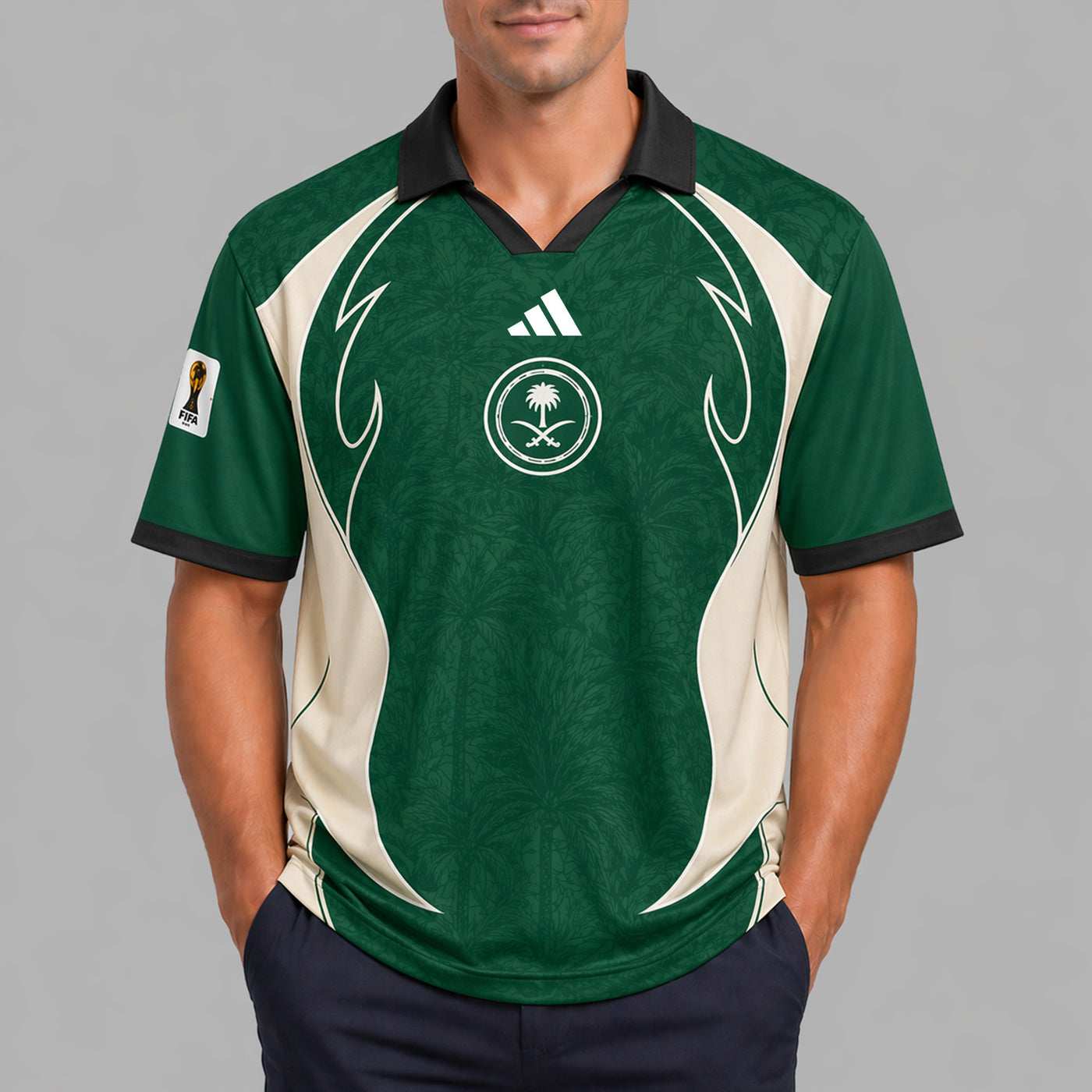 Saudi Arabia World Cup 2026 Collar Soccer Jersey PVT01