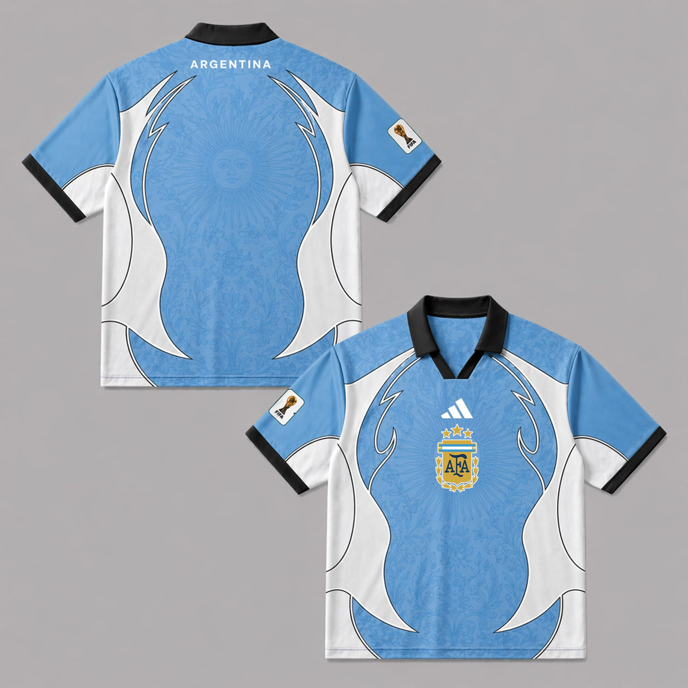 Argentina World Cup 2026 Collar Soccer Jersey PVT01