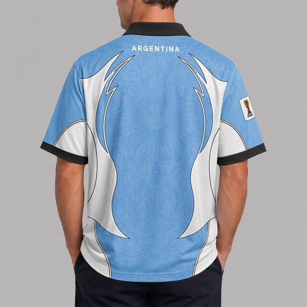 Argentina World Cup 2026 Collar Soccer Jersey PVT01
