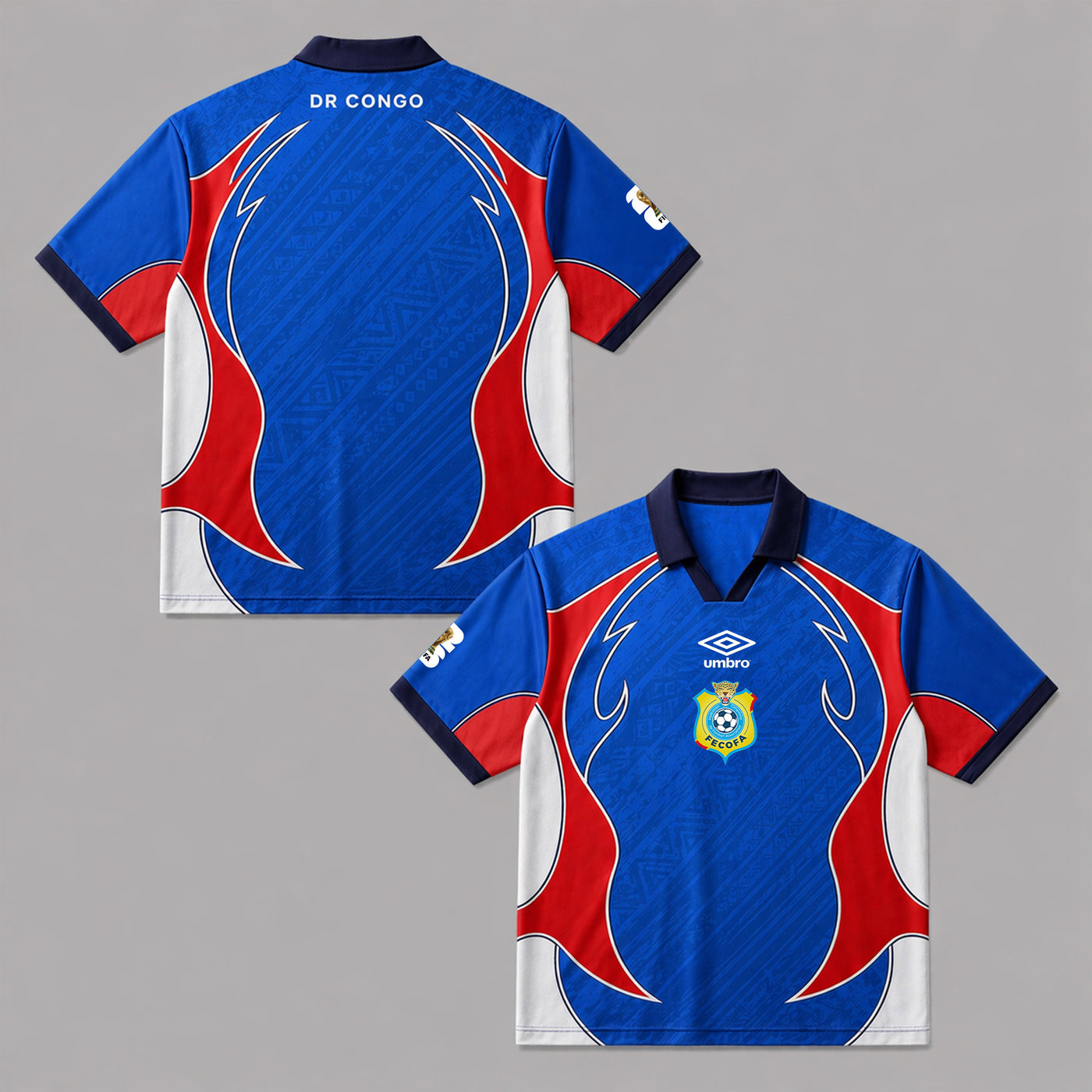 DR Congo World Cup 2026 Collar Soccer Jersey PVT01