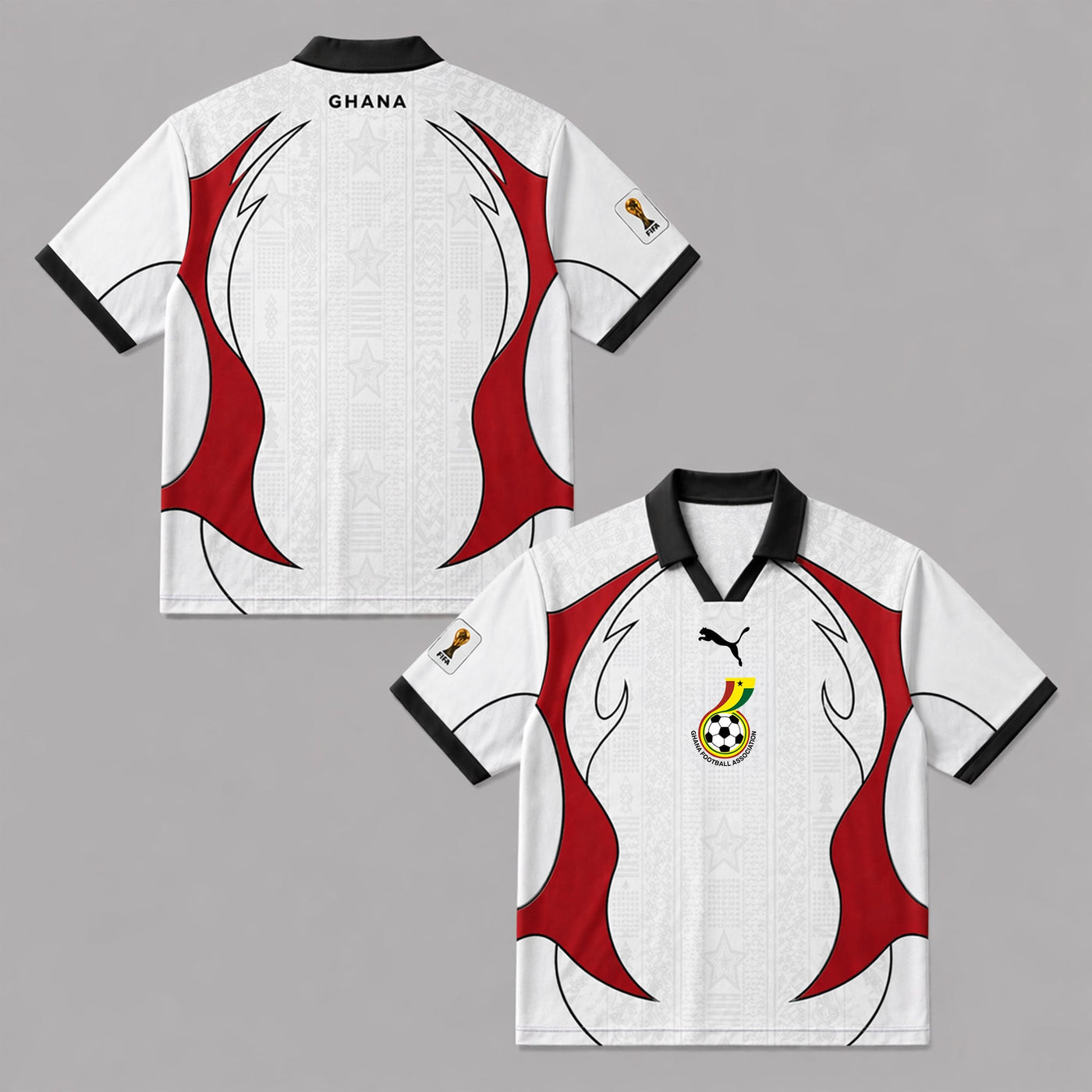 Ghana World Cup 2026 Collar Soccer Jersey PVT01
