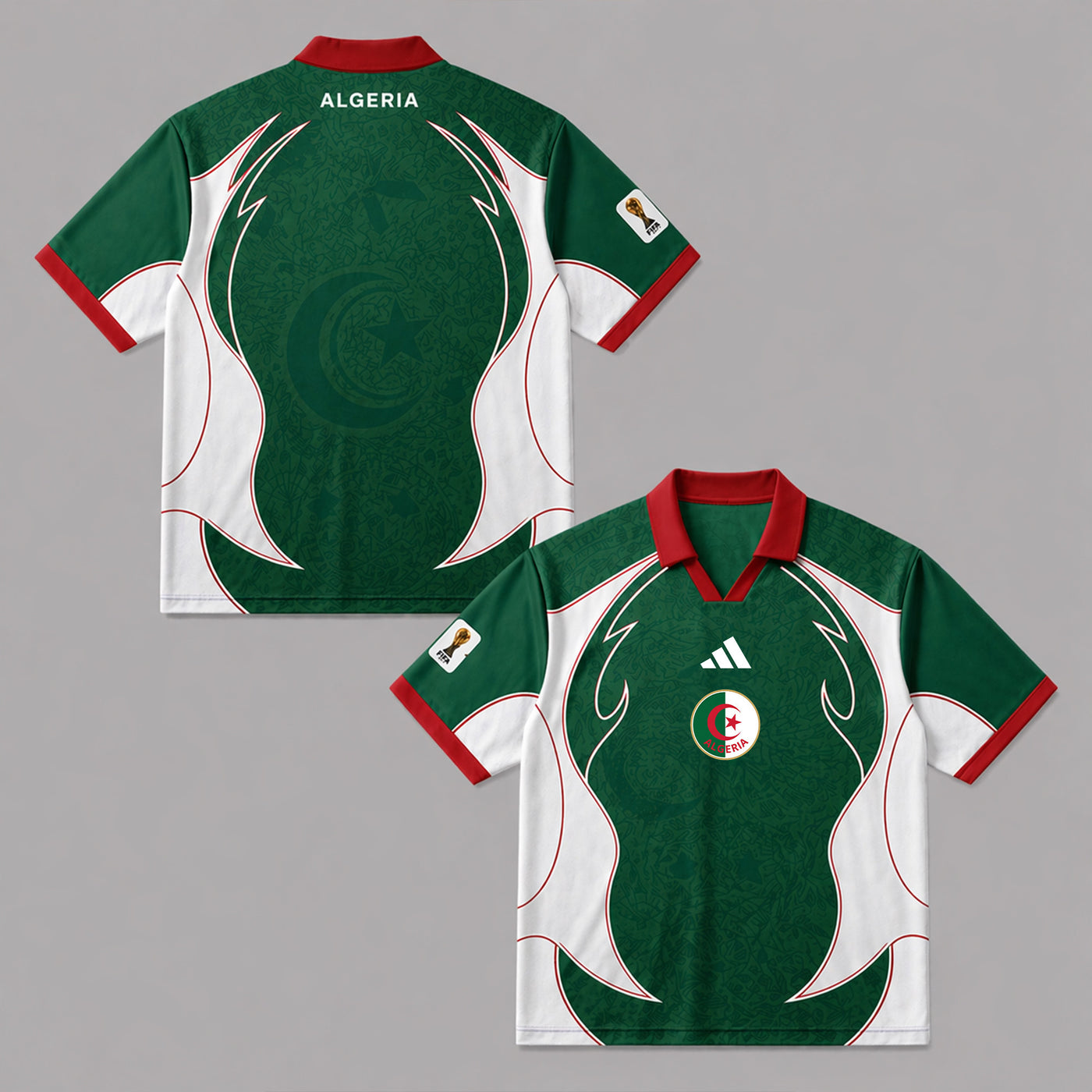 Algeria World Cup 2026 Collar Soccer Jersey PVT01