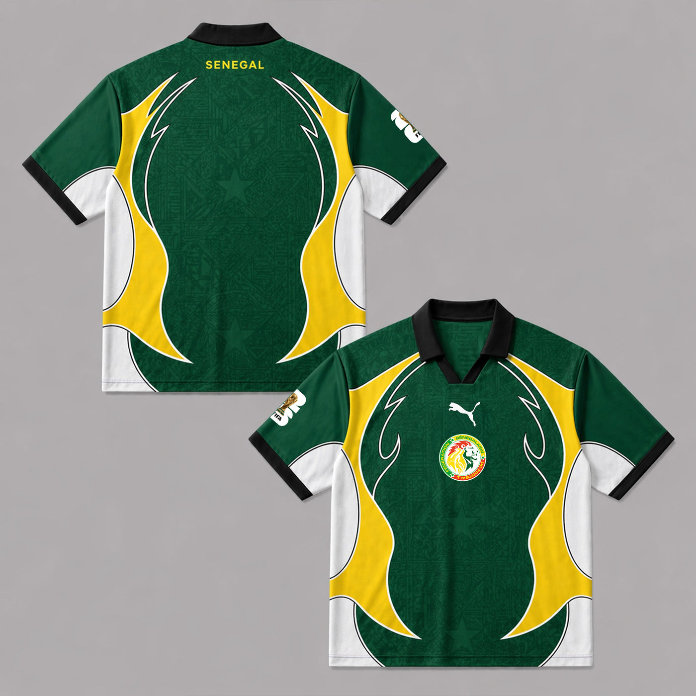 Senegal World Cup 2026 Collar Soccer Jersey PVT01