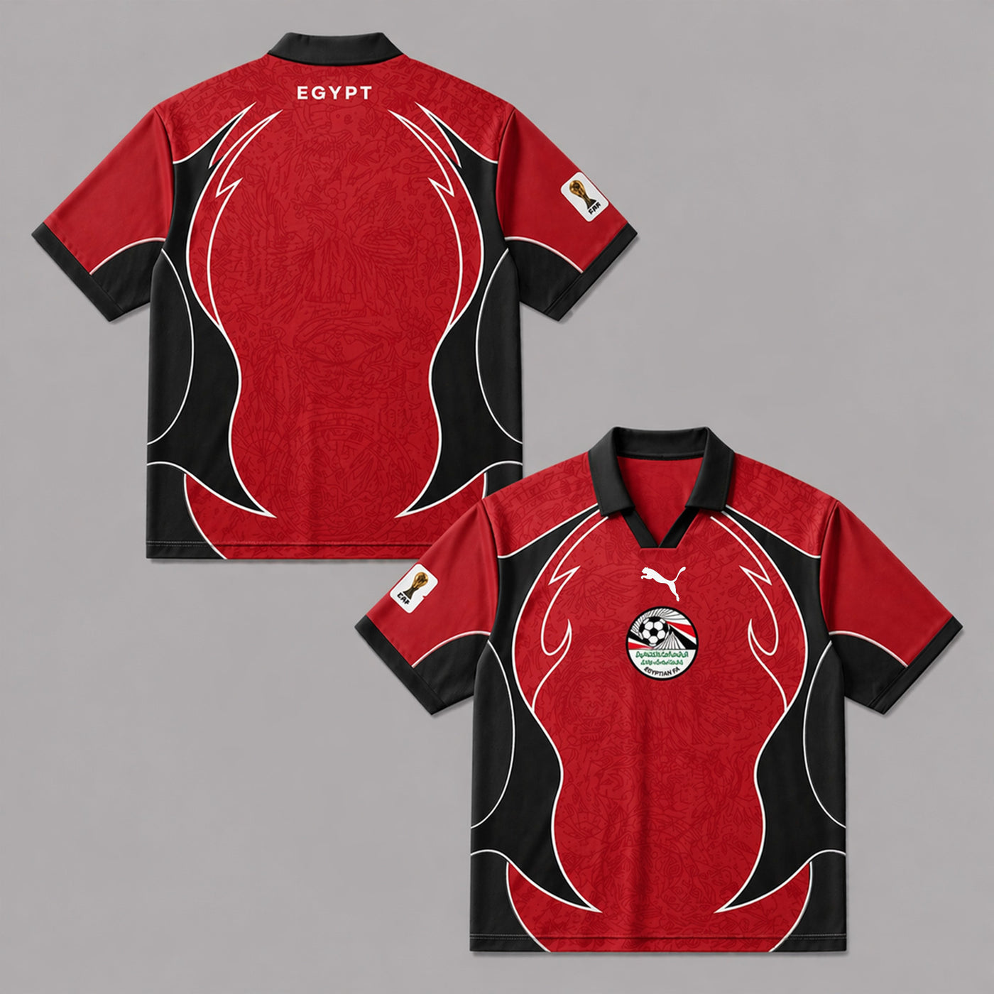 Egypt World Cup 2026 Collar Soccer Jersey PVT01