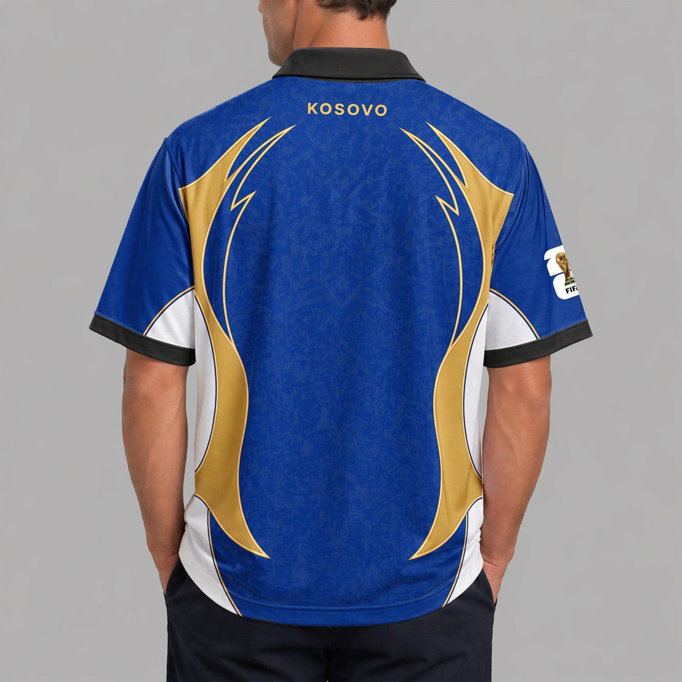 Kosovo World Cup 2026 Collar Soccer Jersey PVT01