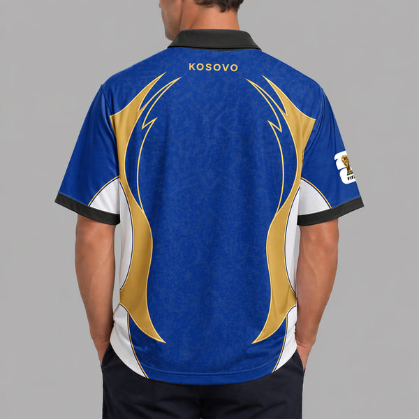 Kosovo World Cup 2026 Collar Soccer Jersey PVT01