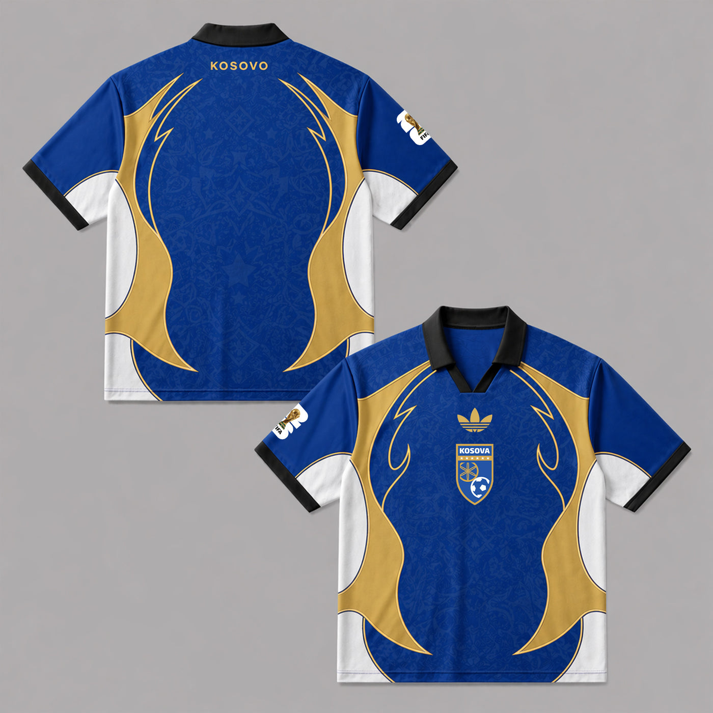 Kosovo World Cup 2026 Collar Soccer Jersey PVT01