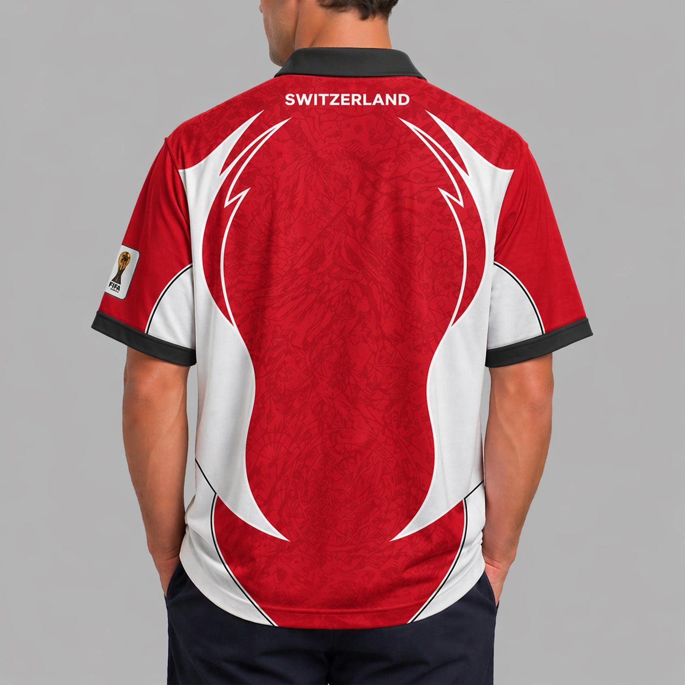 Switzerland World Cup 2026 Collar Soccer Jersey PVT01