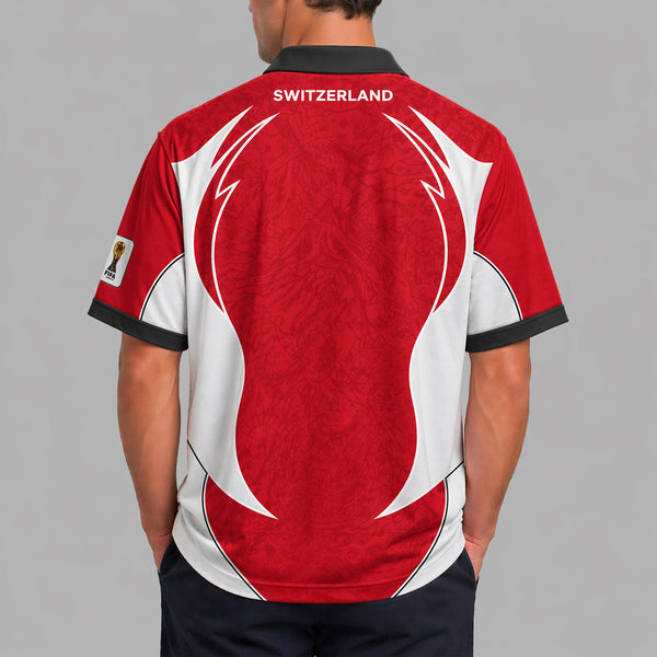 Switzerland World Cup 2026 Collar Soccer Jersey PVT01