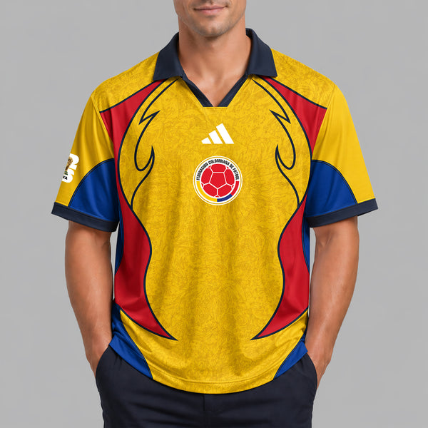 Colombia World Cup 2026 Collar Soccer Jersey PVT01