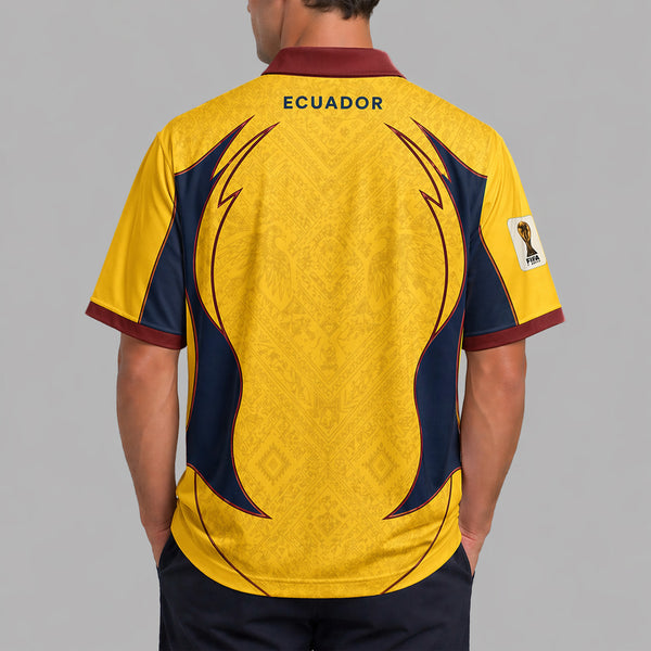 Ecuador World Cup 2026 Collar Soccer Jersey PVT01