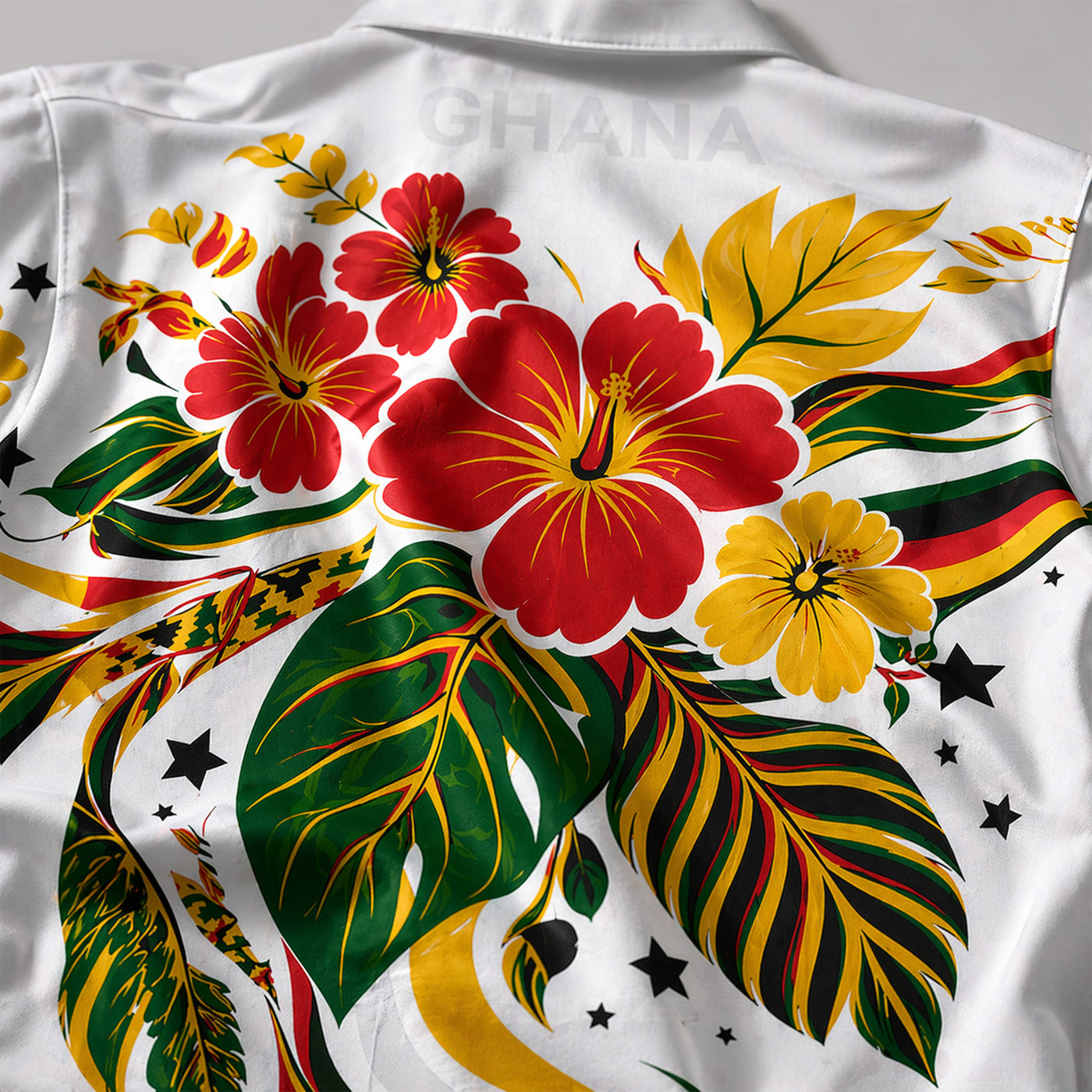 Ghana World Cup 2026 Floral Hawaiian Shirt PVT02
