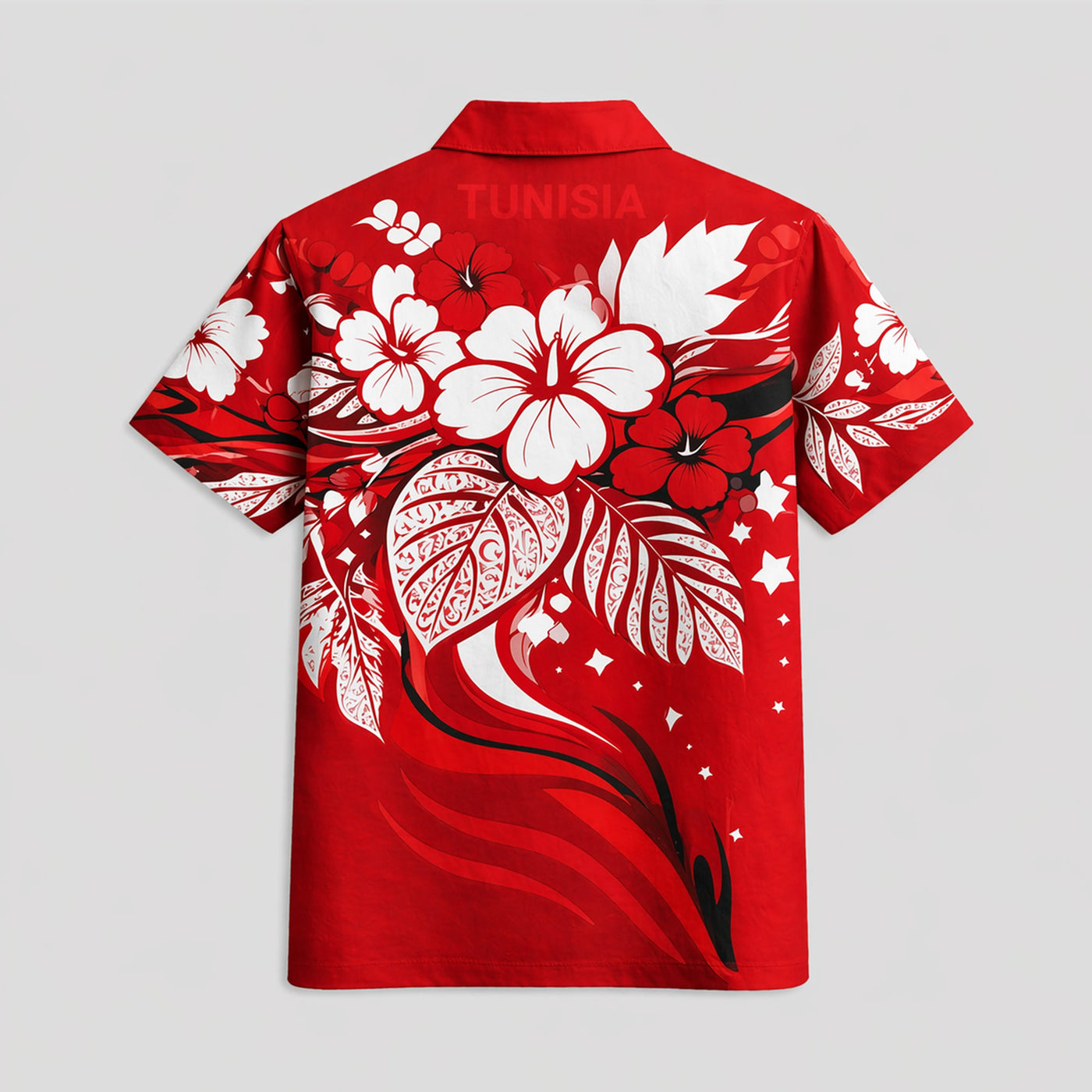 Tunisia World Cup 2026 Floral Hawaiian Shirt PVT02
