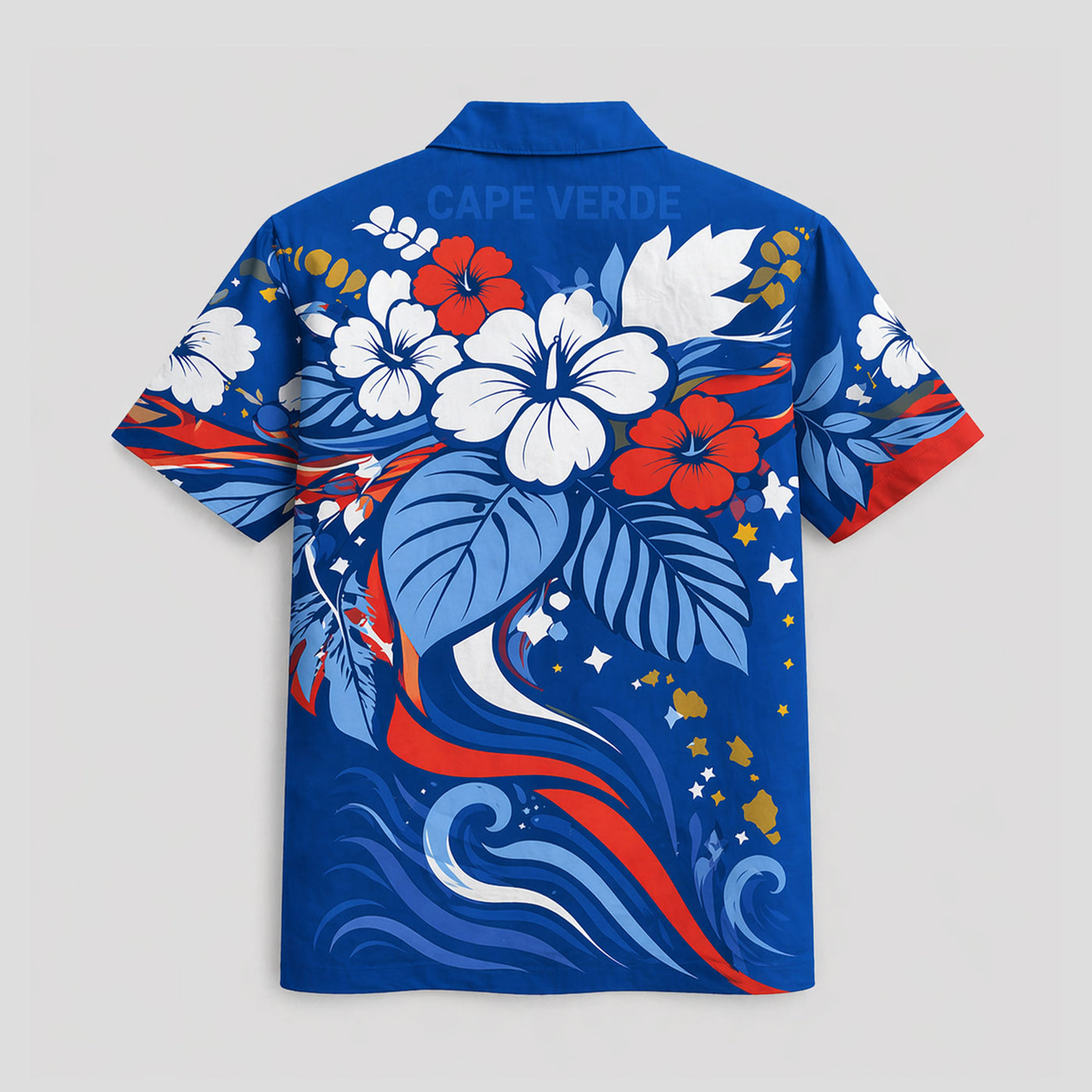 Cape Verde World Cup 2026 Floral Hawaiian Shirt PVT02