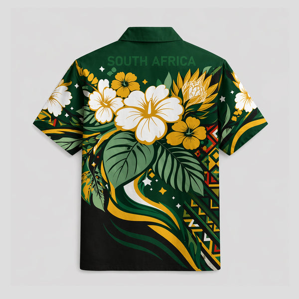 South Africa World Cup 2026 Floral Hawaiian Shirt PVT02