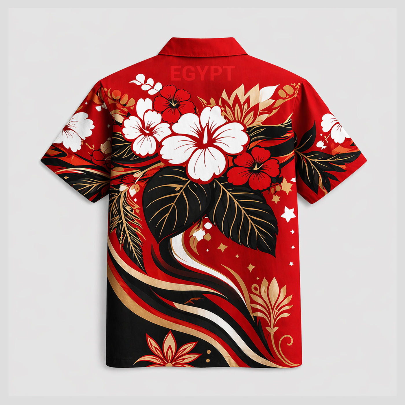 Egypt World Cup 2026 Floral Hawaiian Shirt PVT02