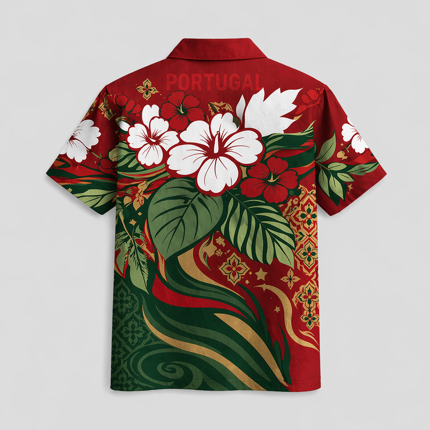Portugal World Cup 2026 Floral Hawaiian Shirt PVT02