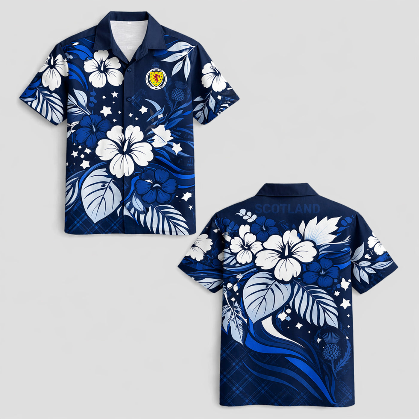 Scotland World Cup 2026 Floral Hawaiian Shirt PVT02