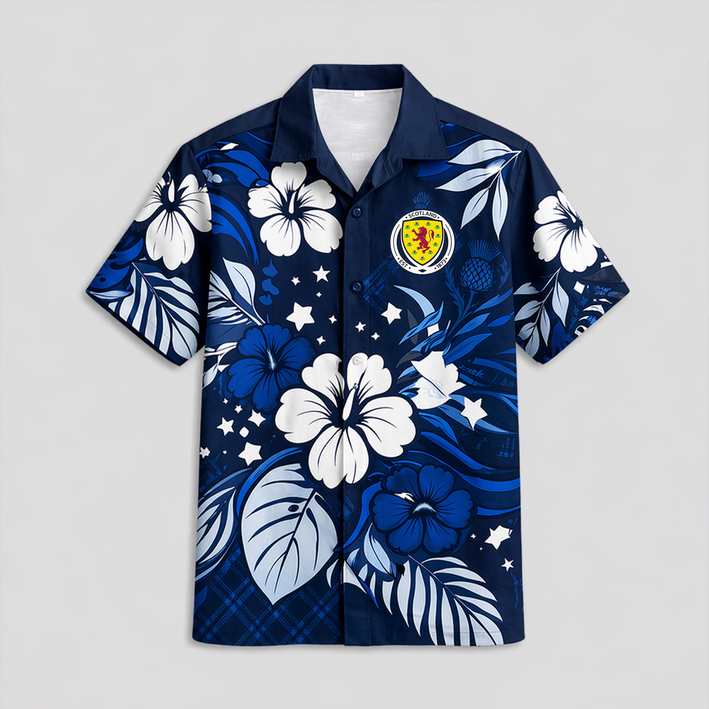 Scotland World Cup 2026 Floral Hawaiian Shirt PVT02