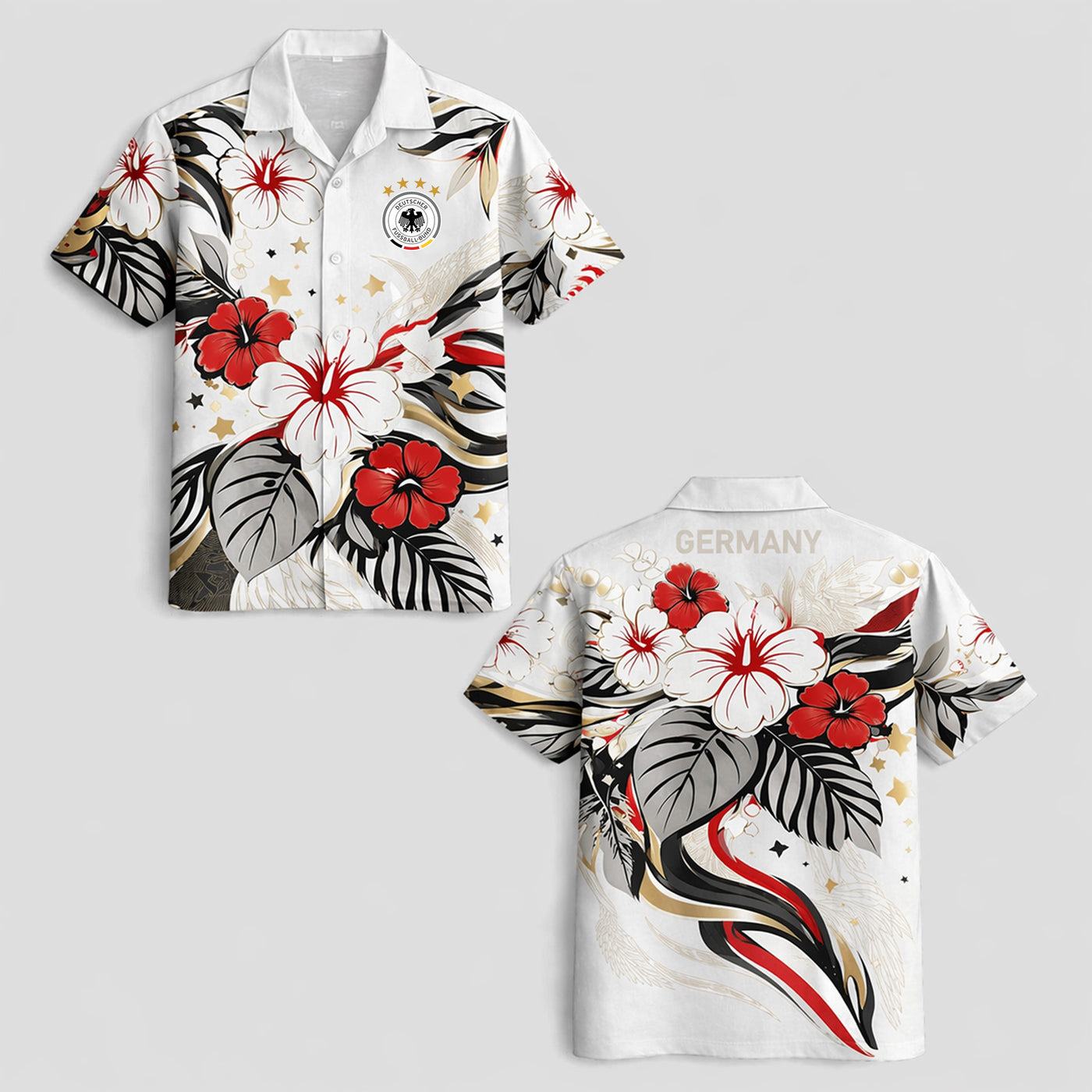 Germany World Cup 2026 Floral Hawaiian Shirt PVT02