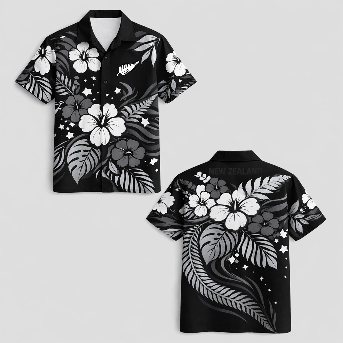New Zealand World Cup 2026 Floral Hawaiian Shirt PVT02