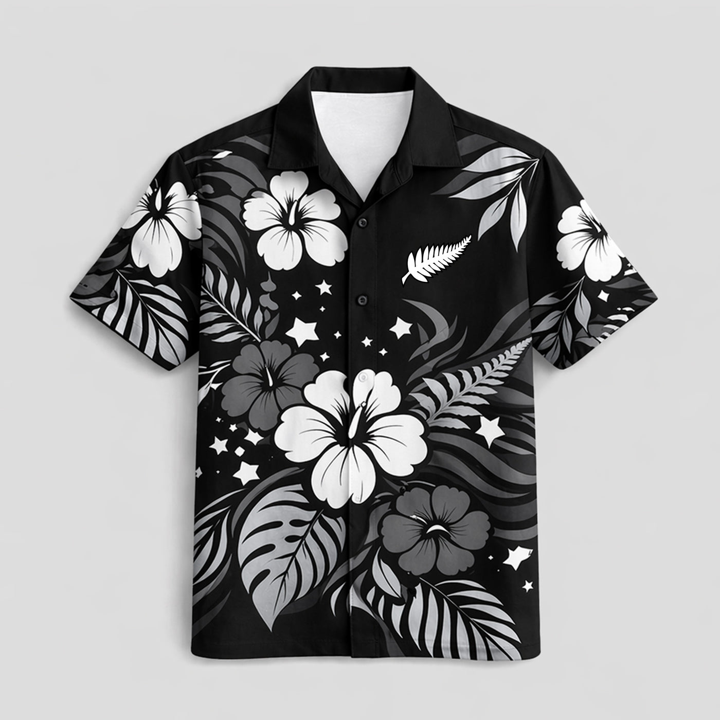 New Zealand World Cup 2026 Floral Hawaiian Shirt PVT02