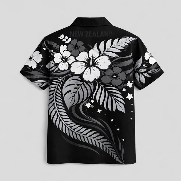 New Zealand World Cup 2026 Floral Hawaiian Shirt PVT02