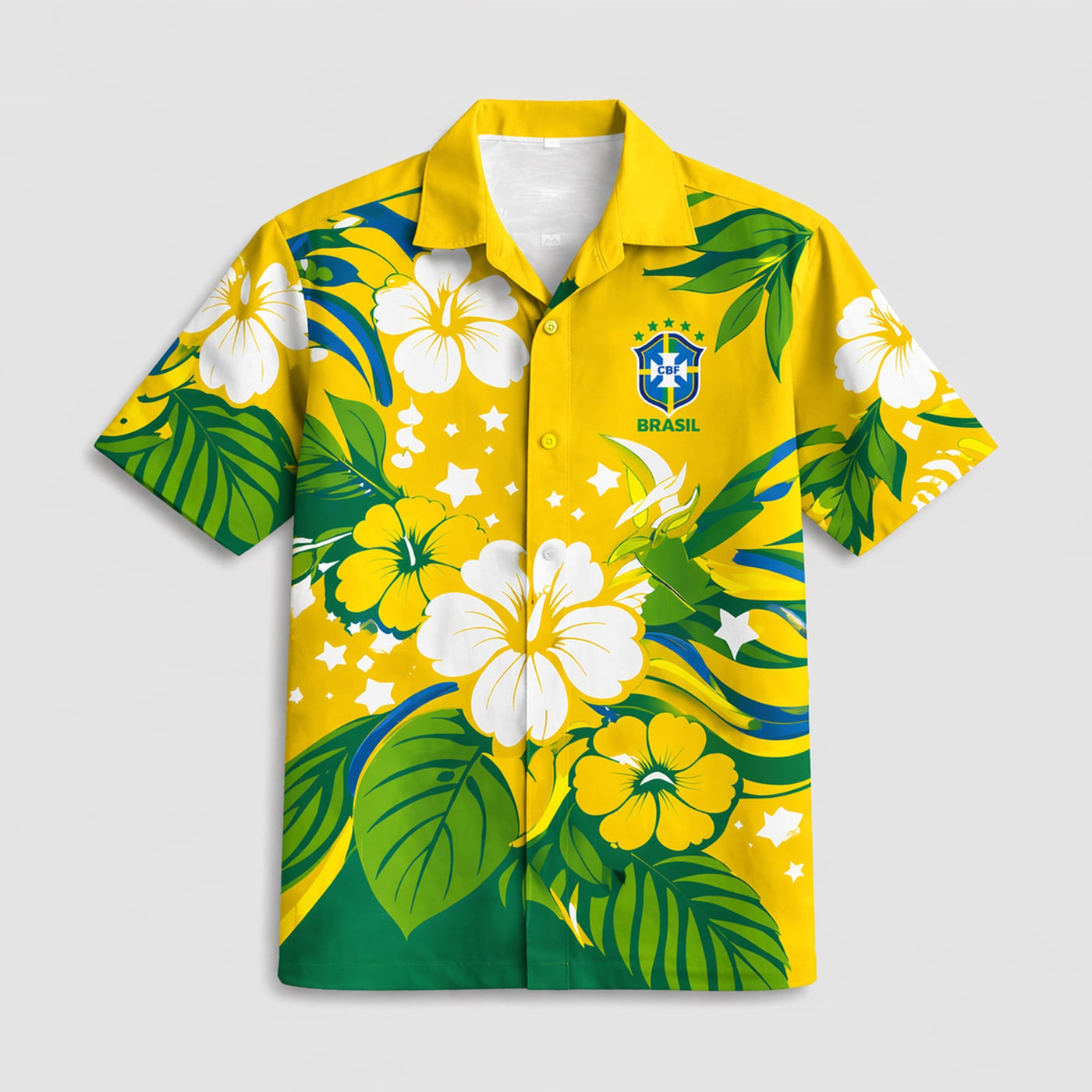 Brazil World Cup 2026 Floral Hawaiian Shirt PVT02