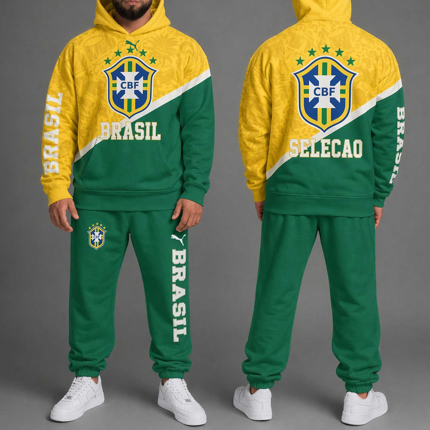 Brasil World Cup 2026 Hoodie Jogger Set PL001