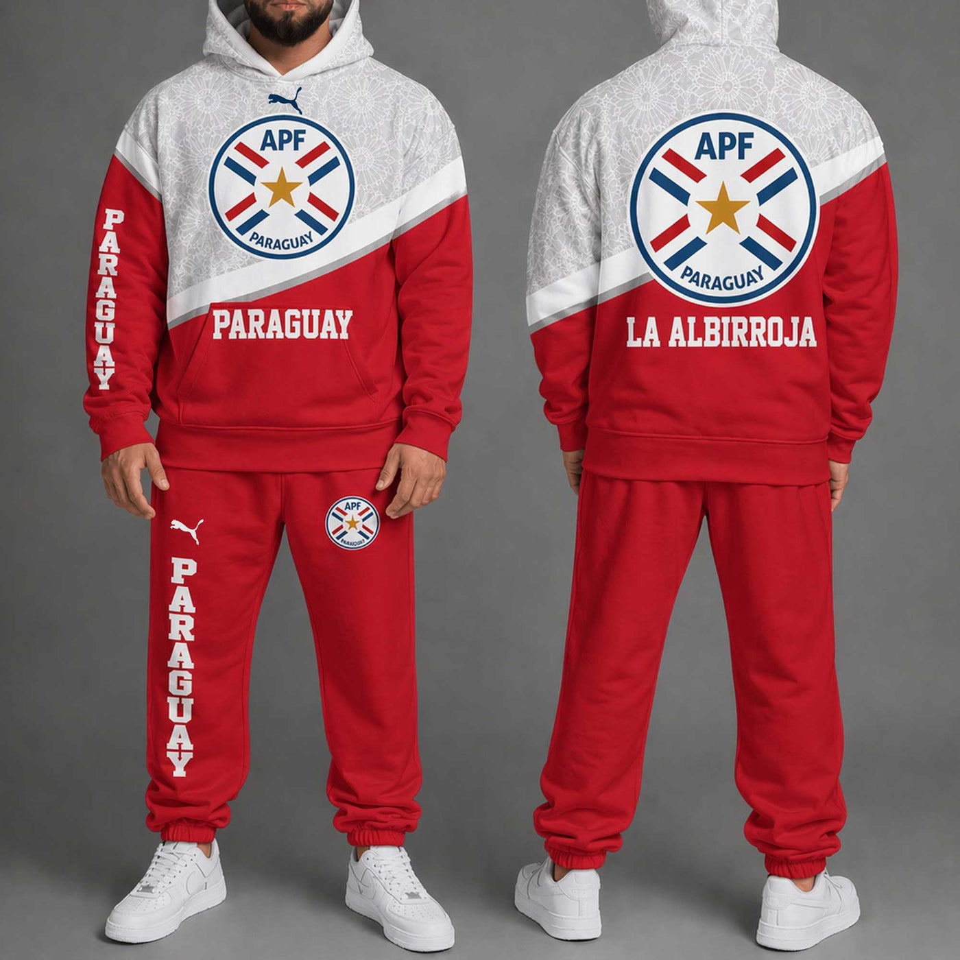 Paraguay World Cup 2026 Hoodie Jogger Set PL001