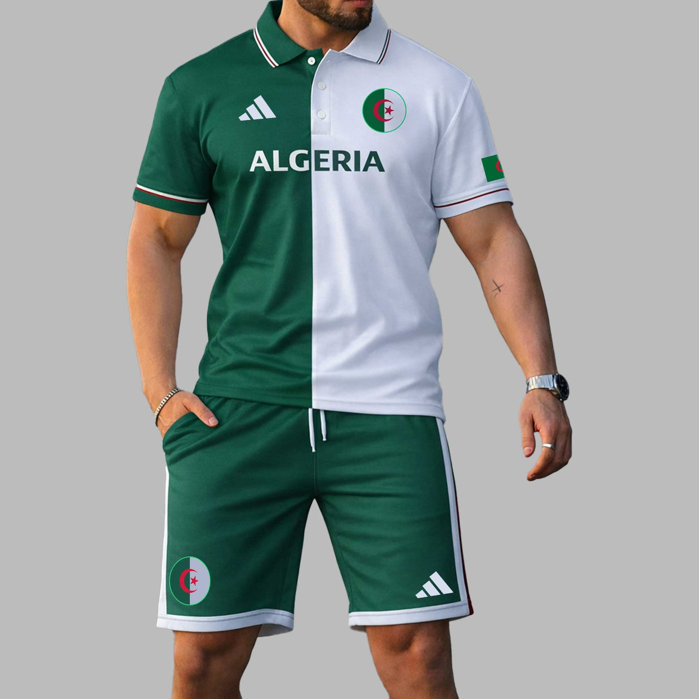 Algeria 2026 World Cup Polo Short Set PL004