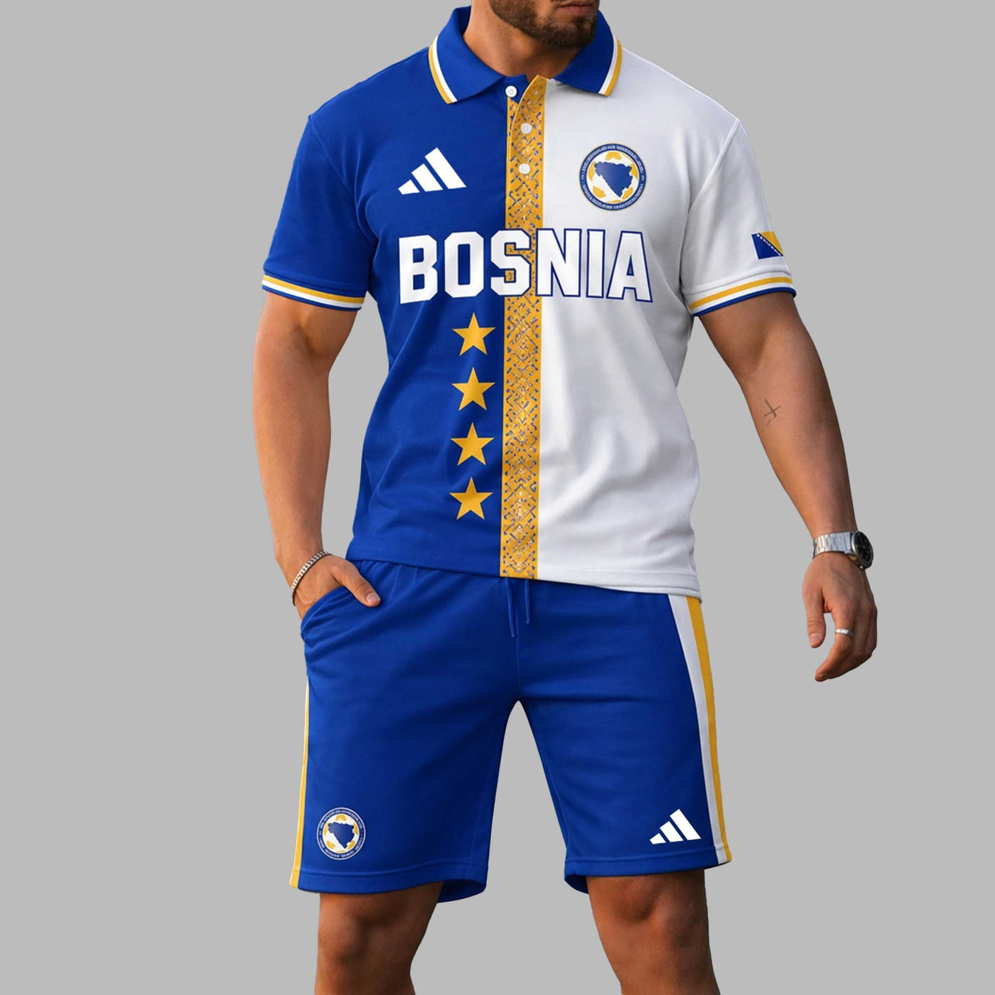 Bosnia 2026 World Cup Polo Short Set PL004