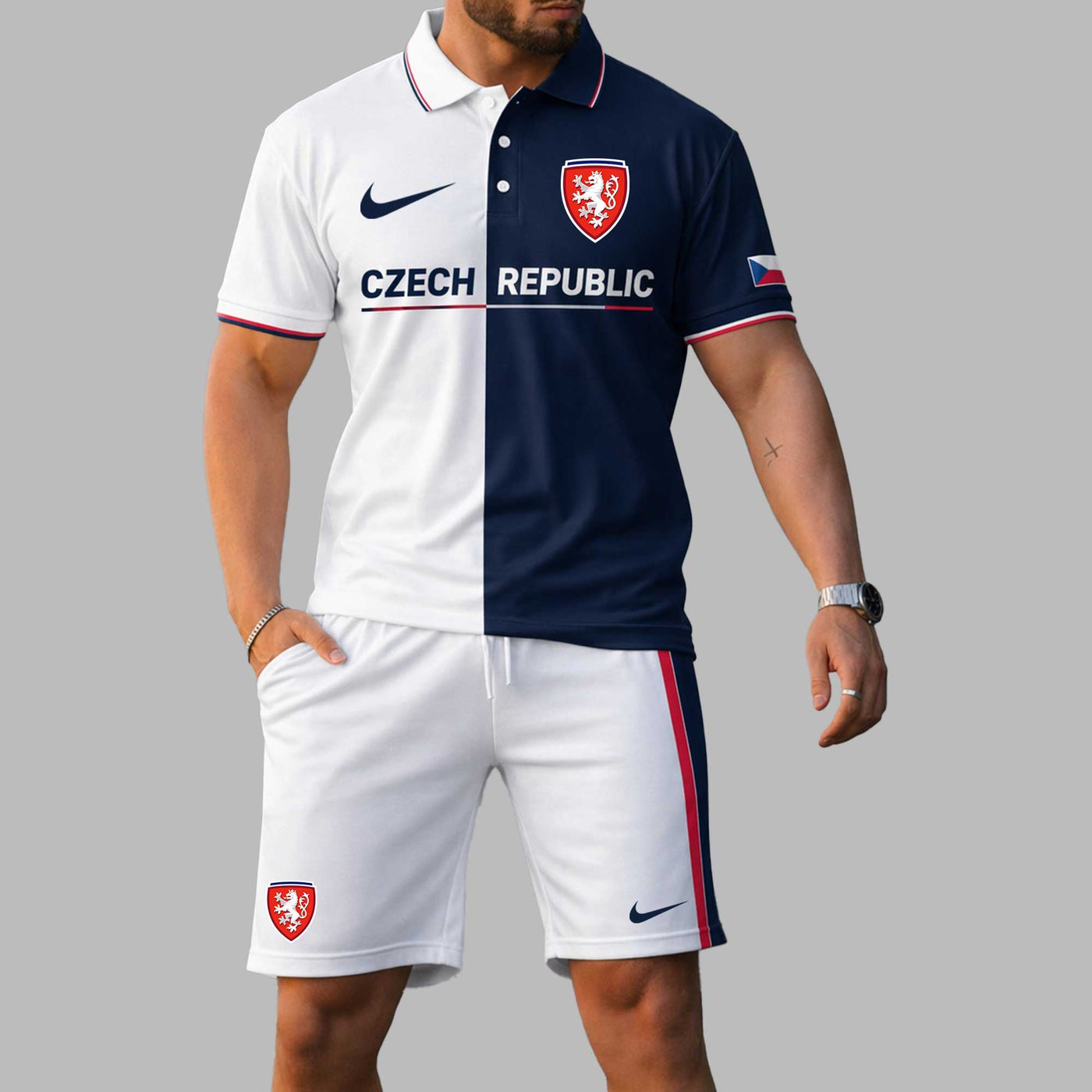 Czech Republic 2026 World Cup Polo Short Set PL004