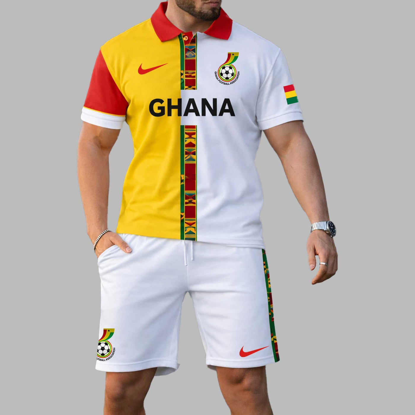 Ghana 2026 World Cup Polo Short Set PL004