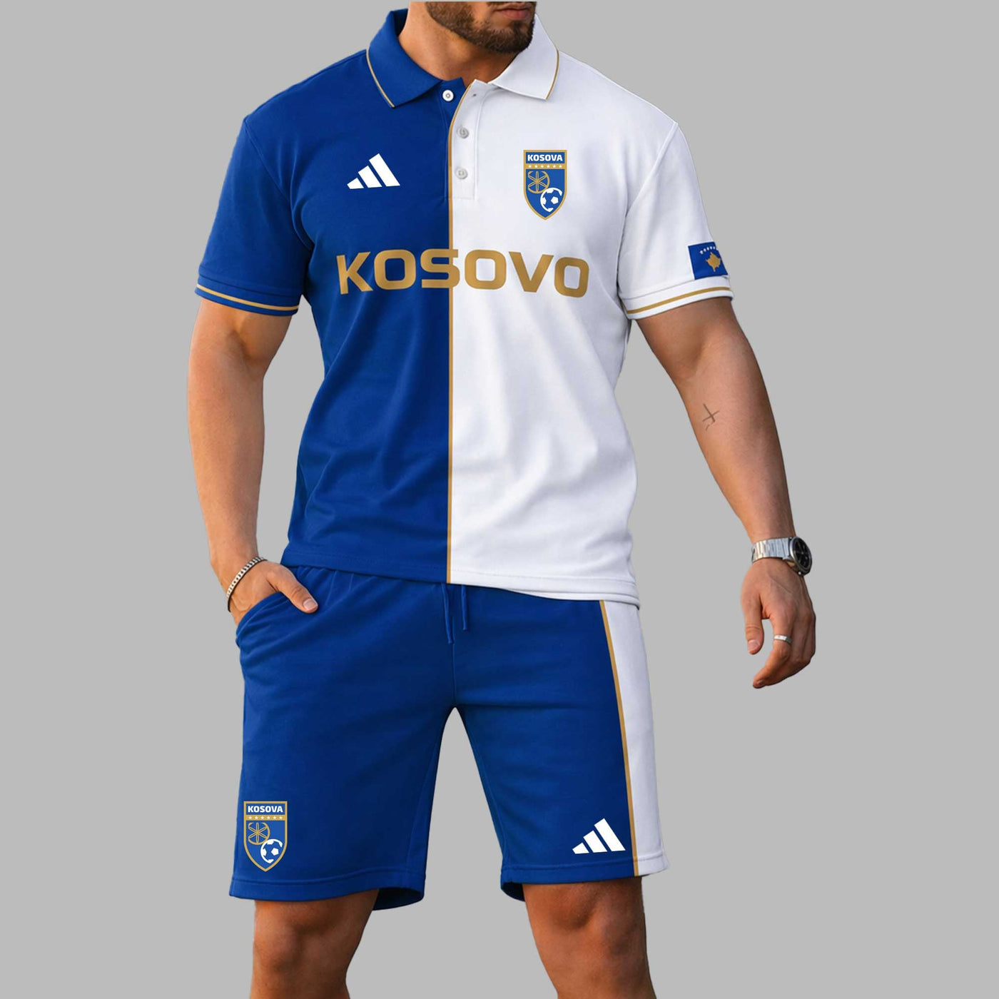 Kosovo 2026 World Cup Polo Short Set PL004
