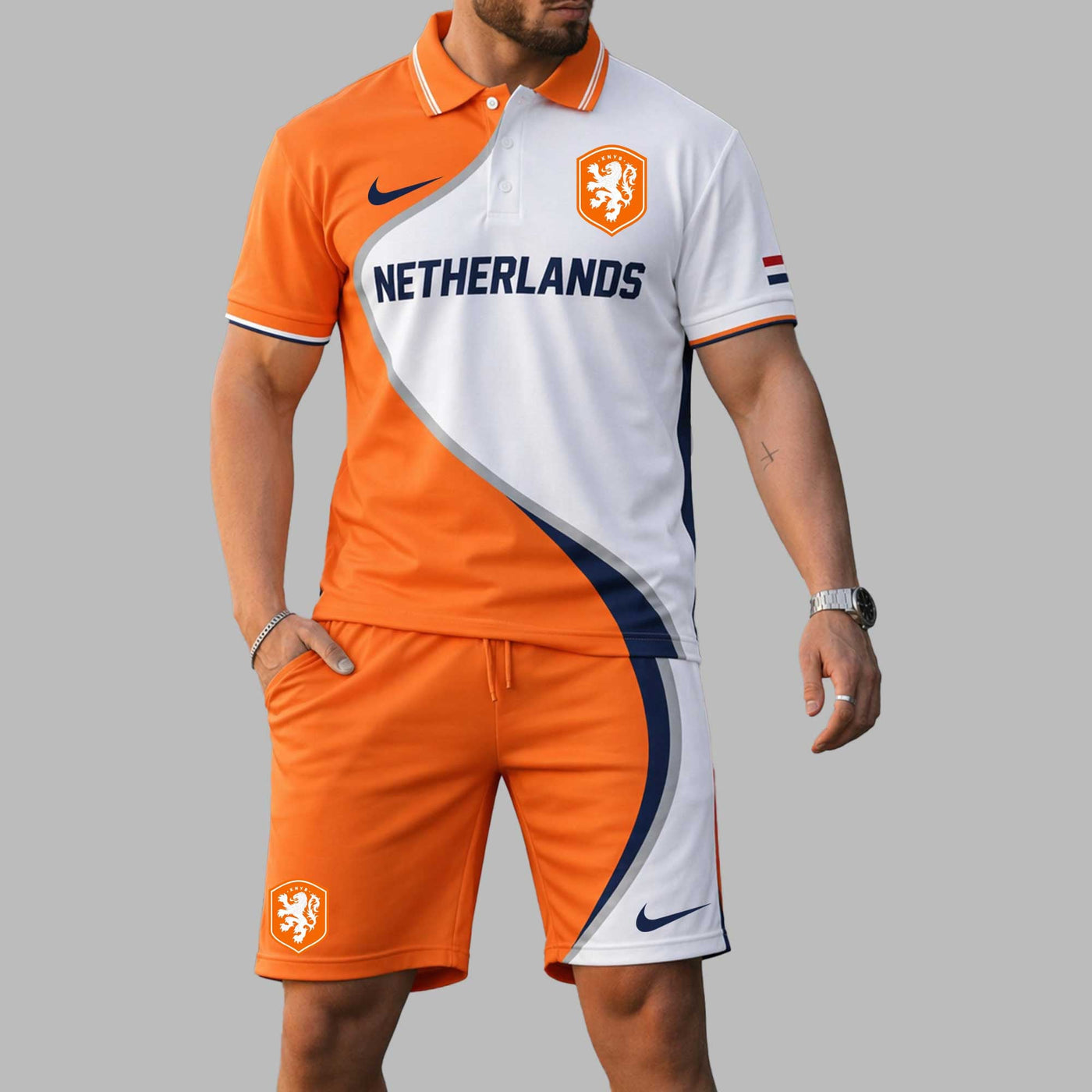 Netherlands 2026 World Cup Polo Short Set PL004