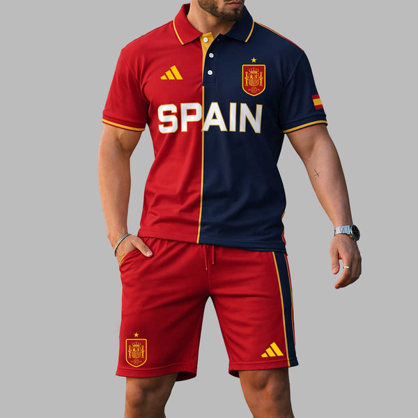 Spain 2026 World Cup Polo Short Set PL004